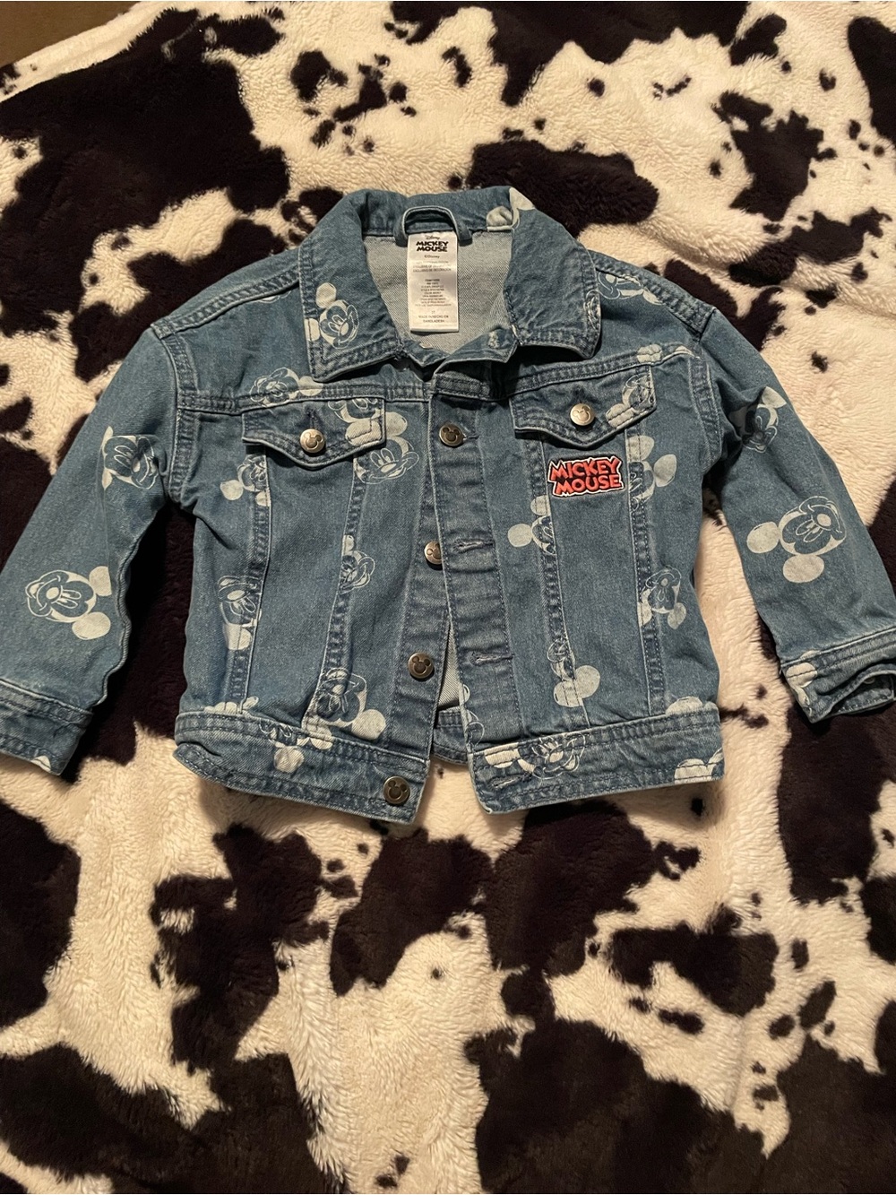 Disney Mickey Mouse Toddler Jean Jacket Size 3T NWOT